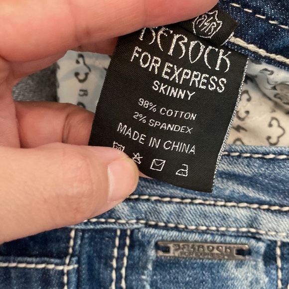 Rerock for Express Jeans Skinny Jeans Womens Size 2L - Picture 7 of 14